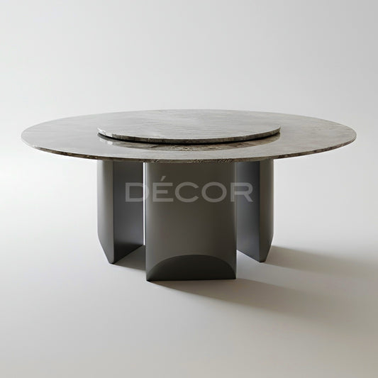 HARRISON Round Dining table with lazy susan