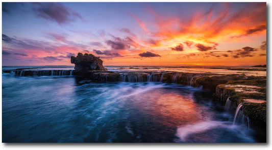 REEF AT SUNSET - ART PRINT (80cm H x 150cm W)