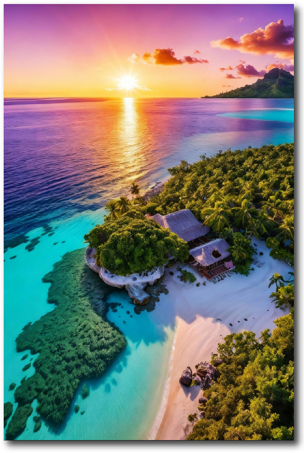 BEACH IN COVE - ART PRINT (120cm H x 80cm W)