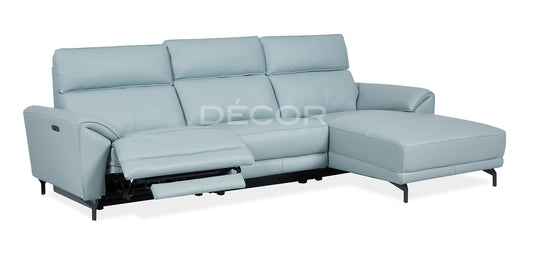 KENSINGTON Leather L-Shape Sofa (w power recline)