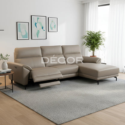 KENSINGTON Leather L-Shape Sofa (w power recline)