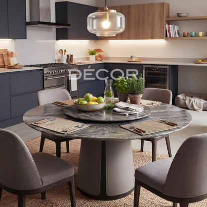 LOGIX Dining Table with Lazy Susan