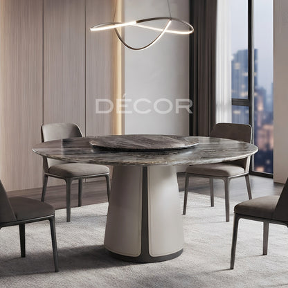 LOGIX Dining Table with Lazy Susan