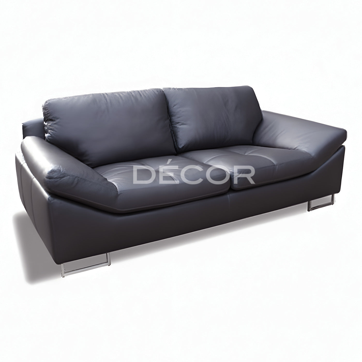 MONACO Leather Sofa - 3 Seater (African Grey)