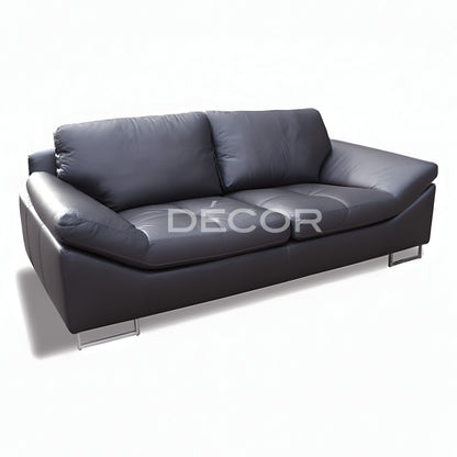 MONACO Leather Sofa - 3 Seater (African Grey)