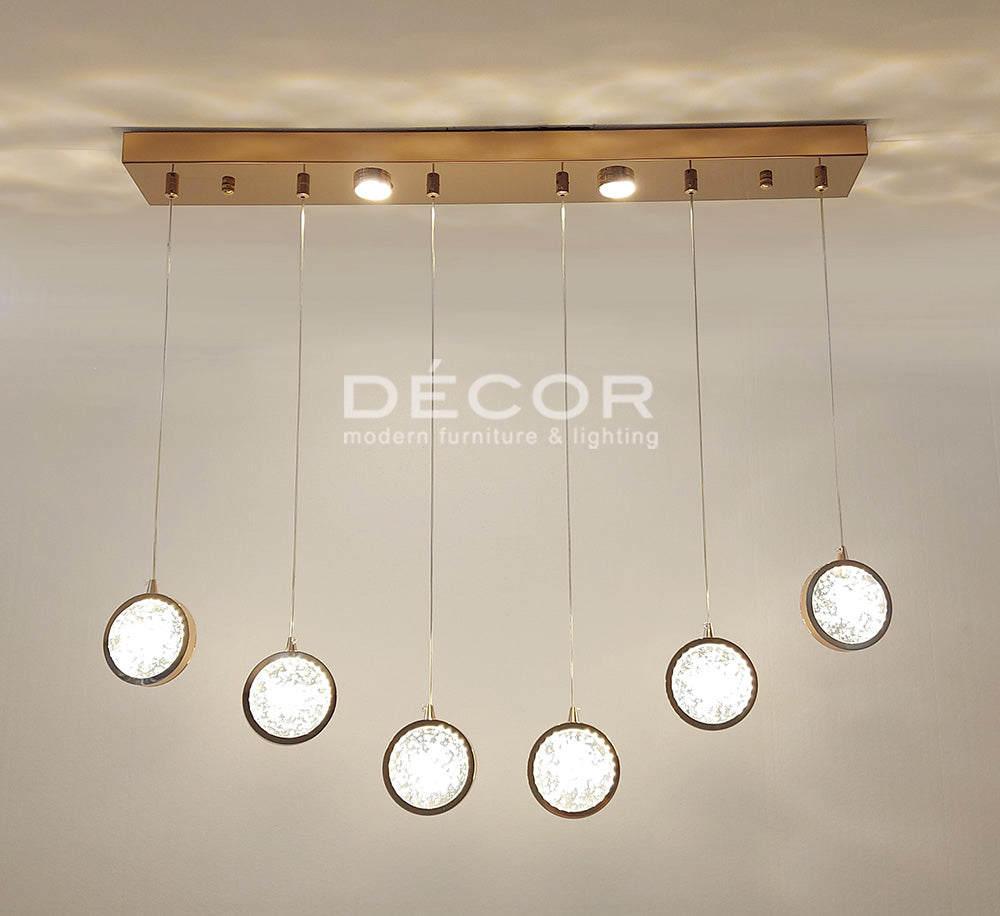 Stunning MONTECITO 6 Horizontal L.E.D. Drop Light for Decorative ...