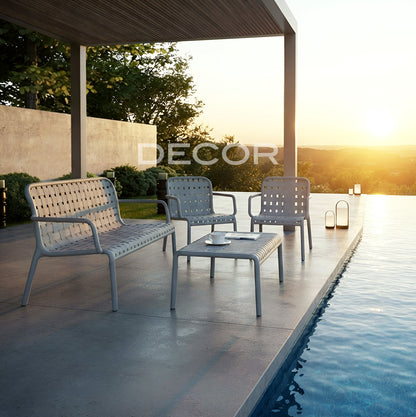 NEBRASKA Outdoor Rattan Sofa Set - Silver Grey (Sold as a set)