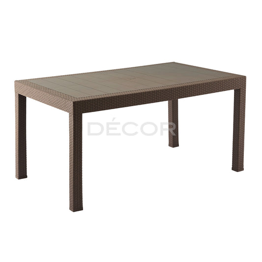 OASIS Outdoor Rattan Dining Table 1.5M (Cappuccino)