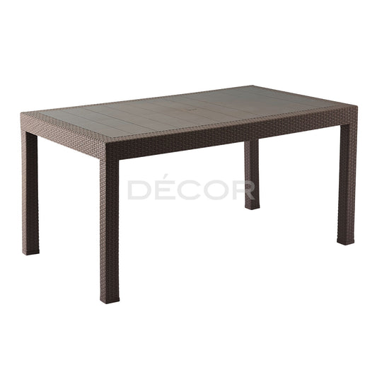 OASIS Outdoor Rattan Dining Table 1.5M (Mocha)