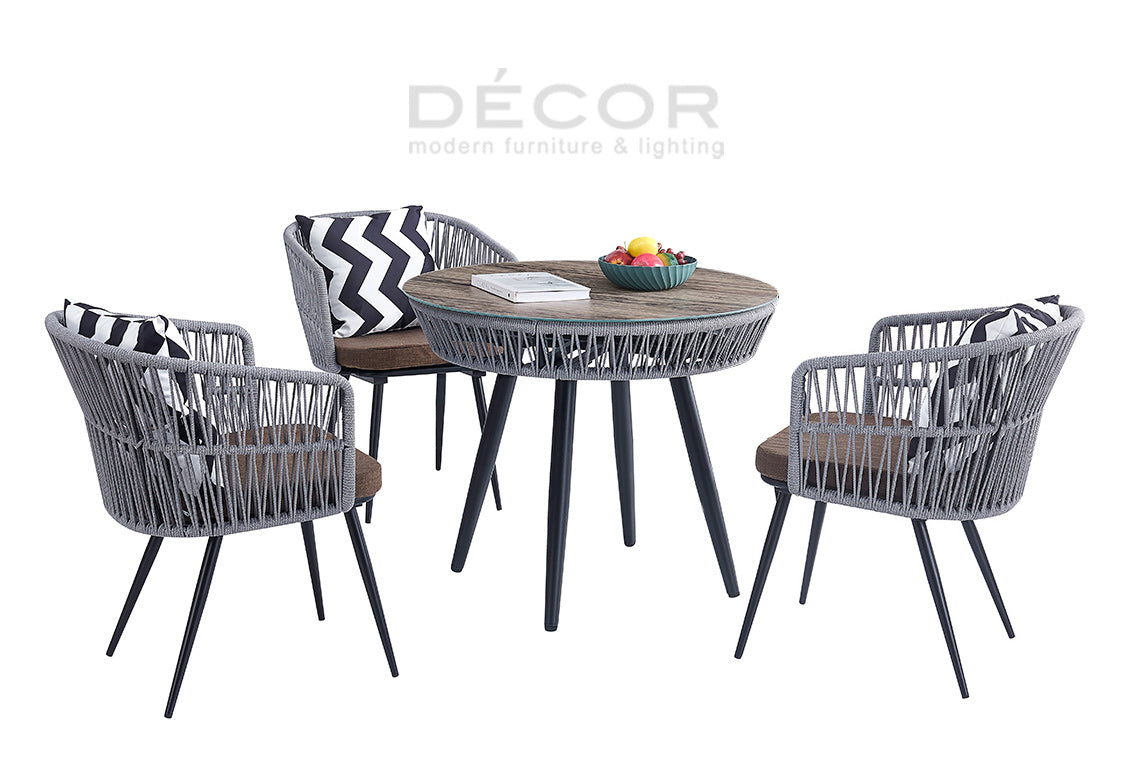 SERENE Outdoor Table w/ 3 Chairs (Sold as a set)