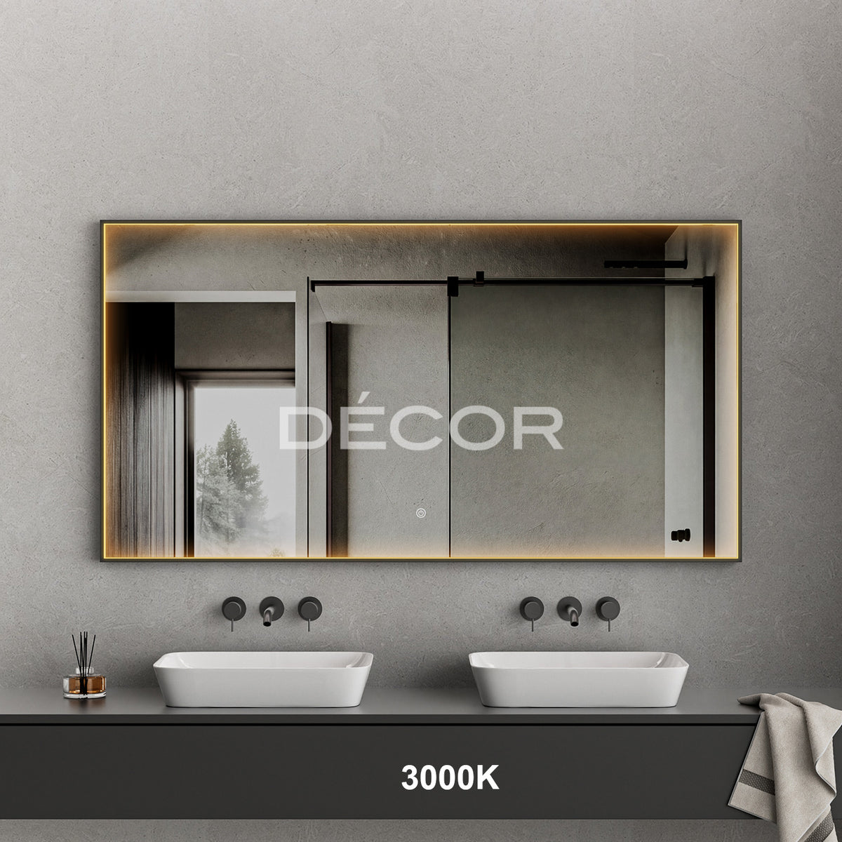 SESSI L.E.D. Wall Mirror (Tri-Color)