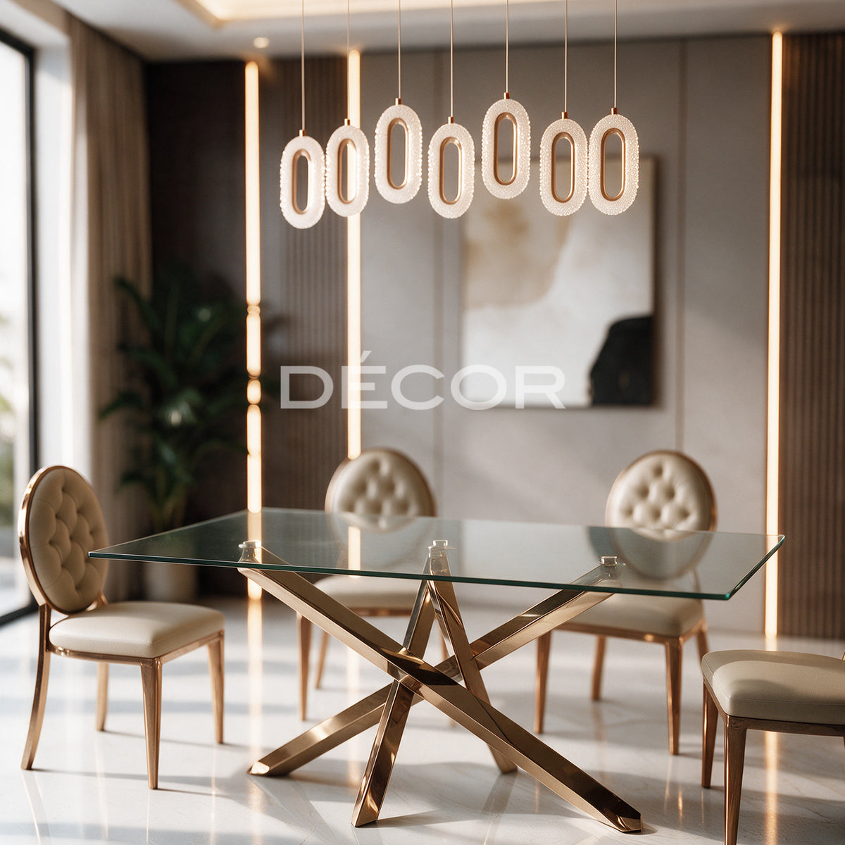 STIX Dining Table (Rose Gold)