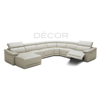 SALINA Sectional Leather Sofa with Power Recliner