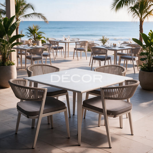 TROPICS Outdoor Table w/ 4 Chairs (Sold as a set)
