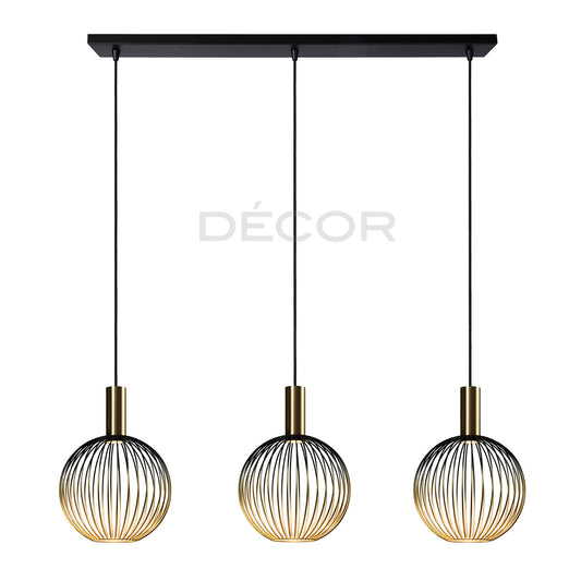 VESSI 3 L.E.D. Horizontal Drop Light