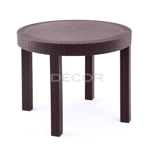 VISTA Outdoor Rattan Dining Table (Mocha)
