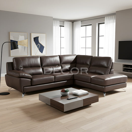 WELLINGTON L-Shape Leather Sofa