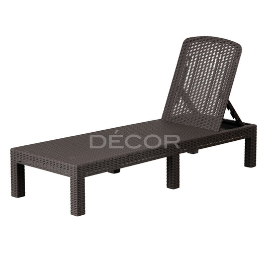 ZEN Outdoor Rattan Lounger (Mocha)