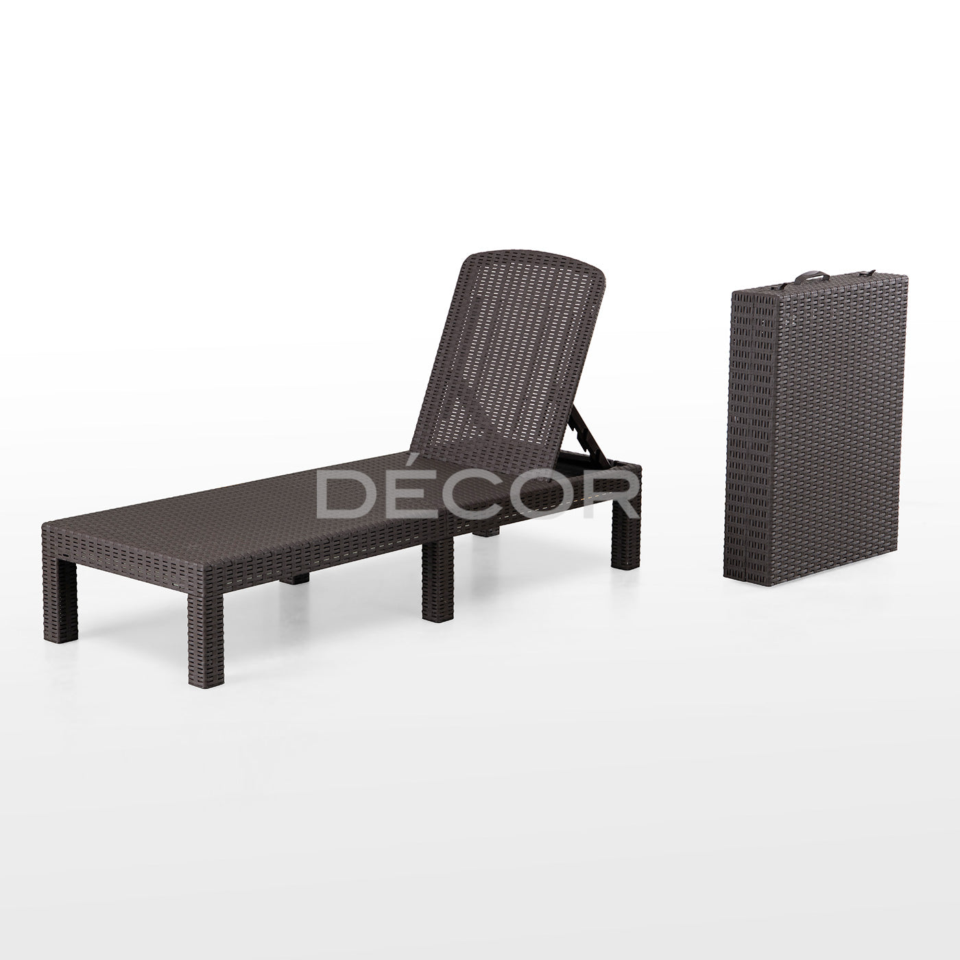 ZEN Outdoor Rattan Lounger (Mocha)