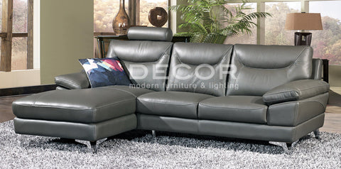 BEACHSIDE L-Shape Leather Sofa
