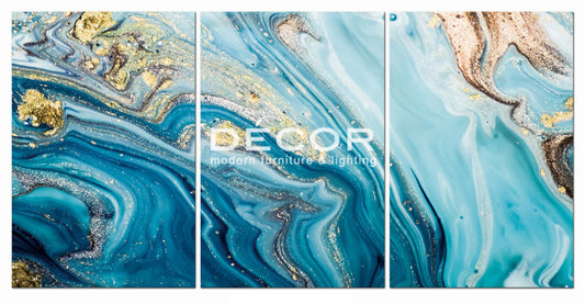 Blue Swirl Abstract - Art Print