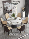 CENTRIO Round Dining Table with Lazy Susan