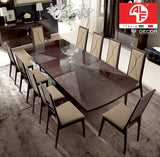 EVA Dining Table and (8pcs) Dining Chair Set - ALF® ITALIA