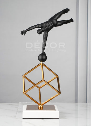 HAND STAND ON CUBE Sculpture
