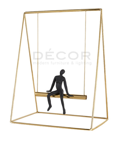 MAN ON SWING Sculpture