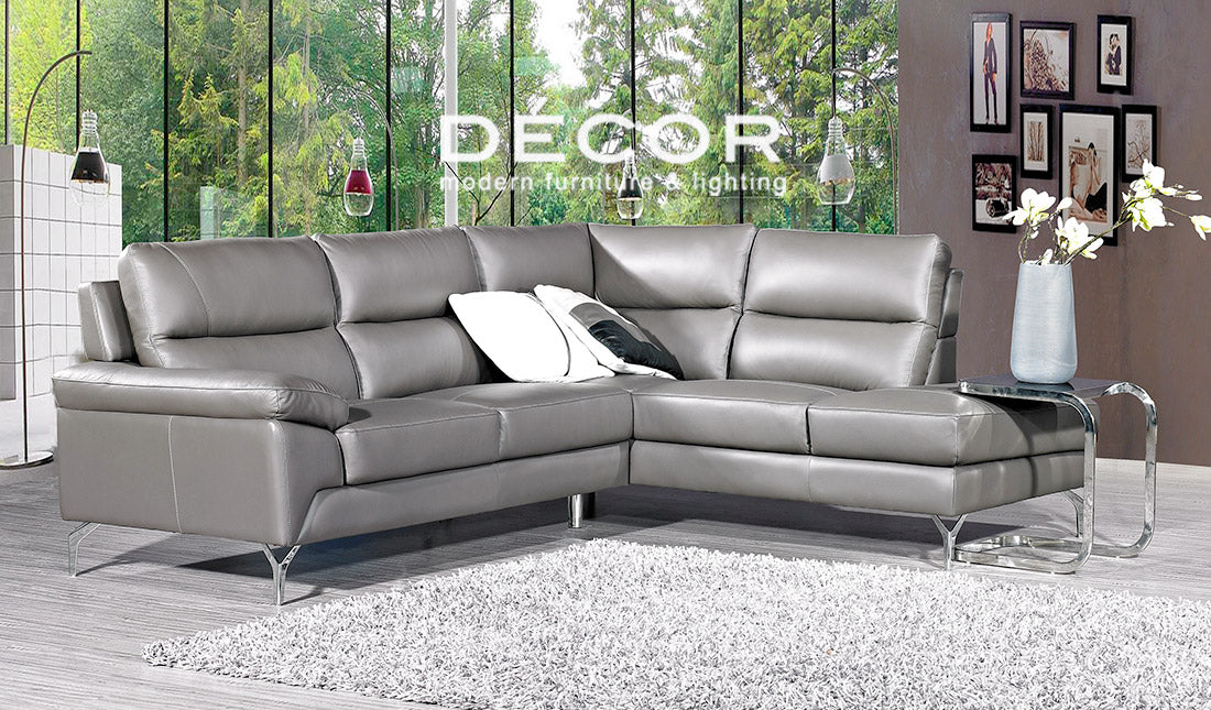 MILAN L-Shape Leather Sofa