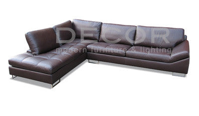 MONACO L-Shape Leather Sofa