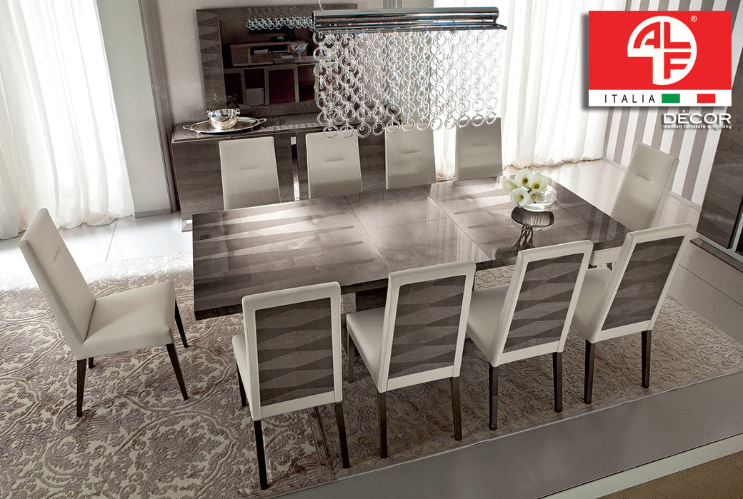 MONACO Dining Table - LONG (Extend 2m to 2.5m) and 8pcs Dining Chair Set - ALF® ITALIA