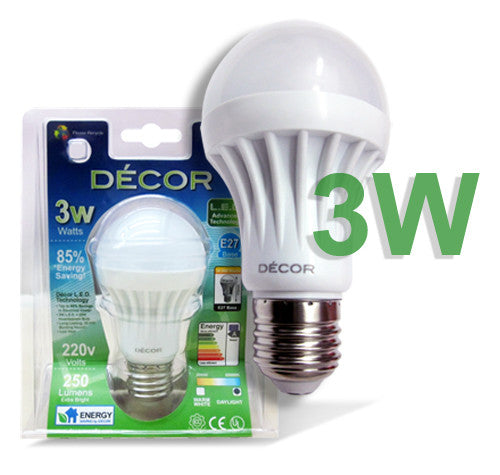 L.E.D. SMD BULB 3Watts, E27 Base