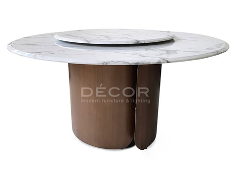 SOREN Round Dining Table with lazy Susan