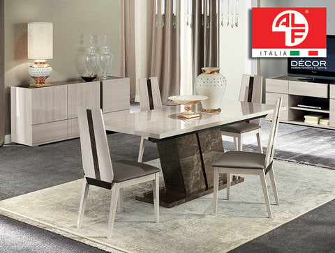 TEODORA Dining Table(2m - 2.5m) and (8pcs) Dining Chair Set - ALF® ITALIA
