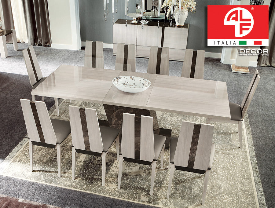 TEODORA Dining Table(2m - 2.5m) and (8pcs) Dining Chair Set - ALF® ITALIA