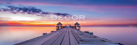 Wood Dock Sunset - Art Print