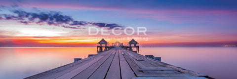 Wood Dock Sunset - Art Print