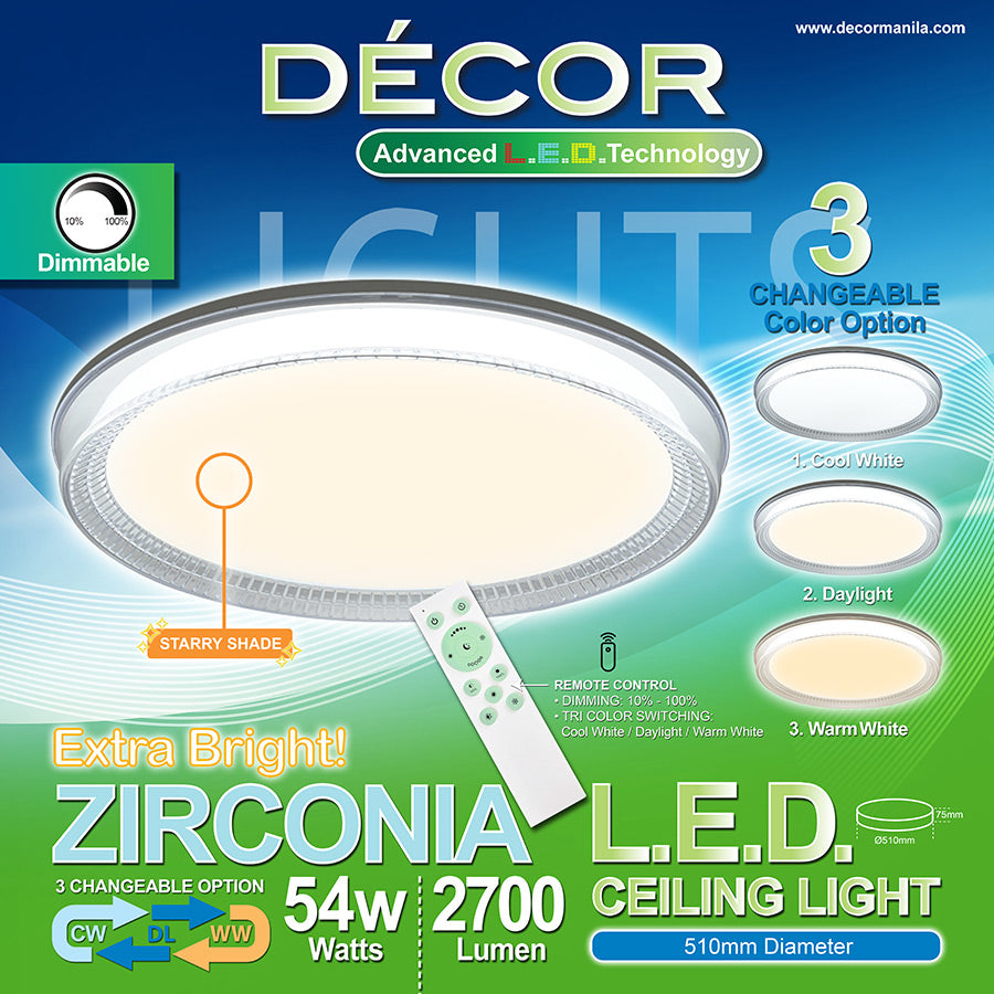 ZIRCONIA L.E.D. Ceiling Light