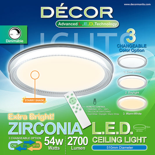 ZIRCONIA L.E.D. Ceiling Light